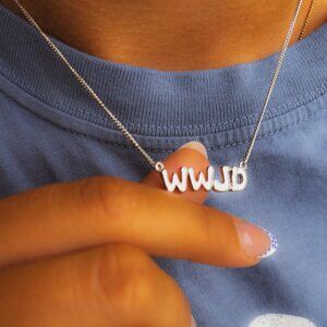 "WWJD" Silver Necklace